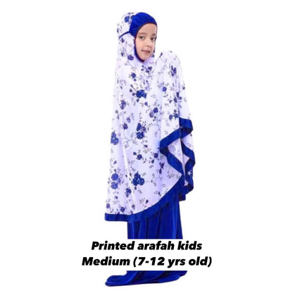 Arafah Floral Prayerwear/Mukna (7-12 YRS.) (LOWEST PRICE)