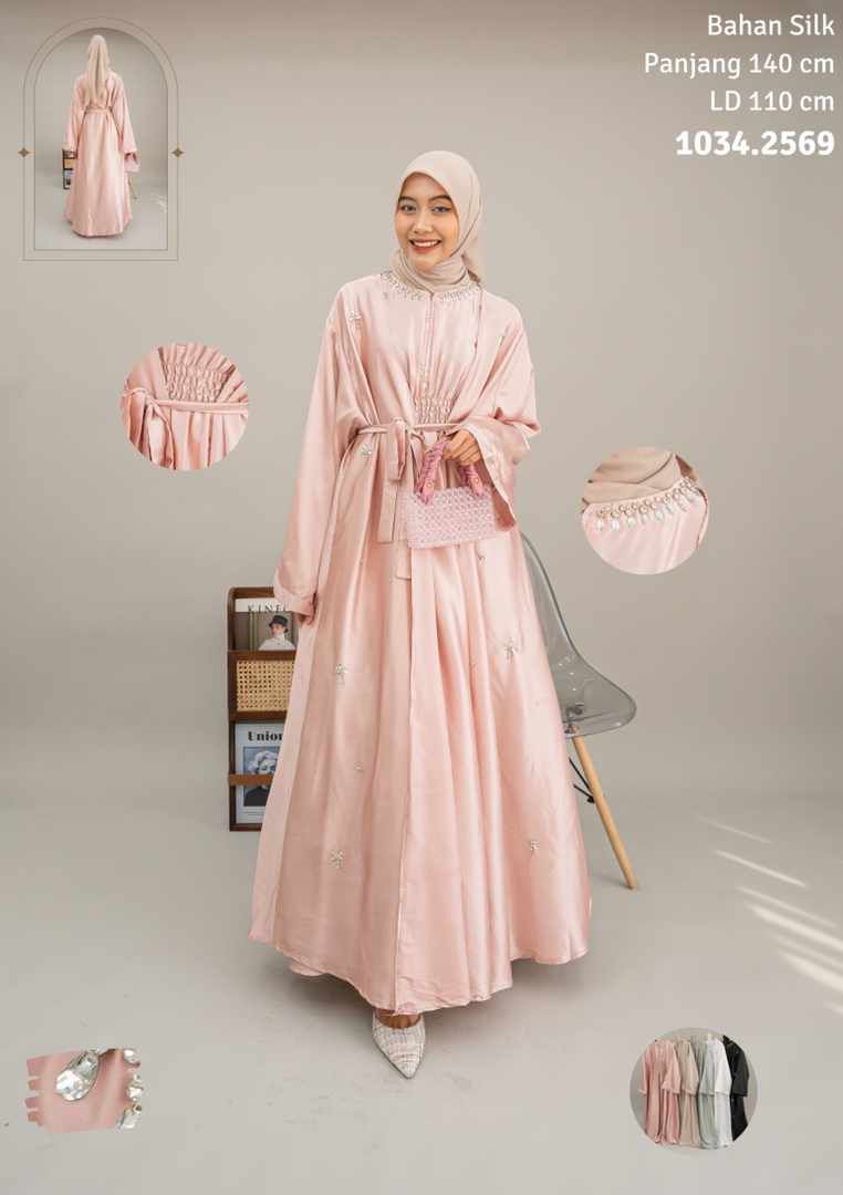 JENWILL Two-Set Cardigan Dress (No Hijab)