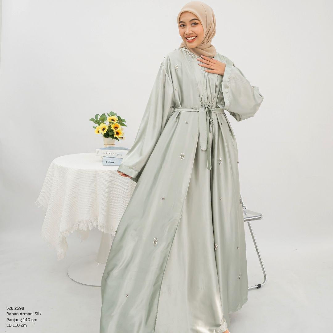 JENWILL Two-Set Cardigan Dress (No Hijab)