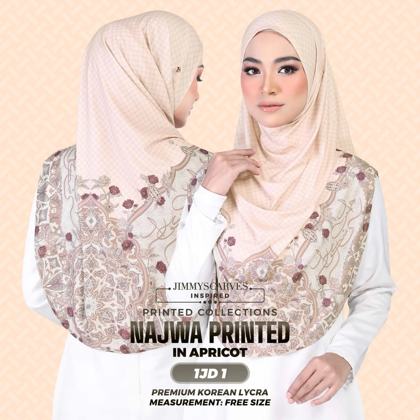 JIMMYSCARVES Najwa Sarung Printed Instant Hijab