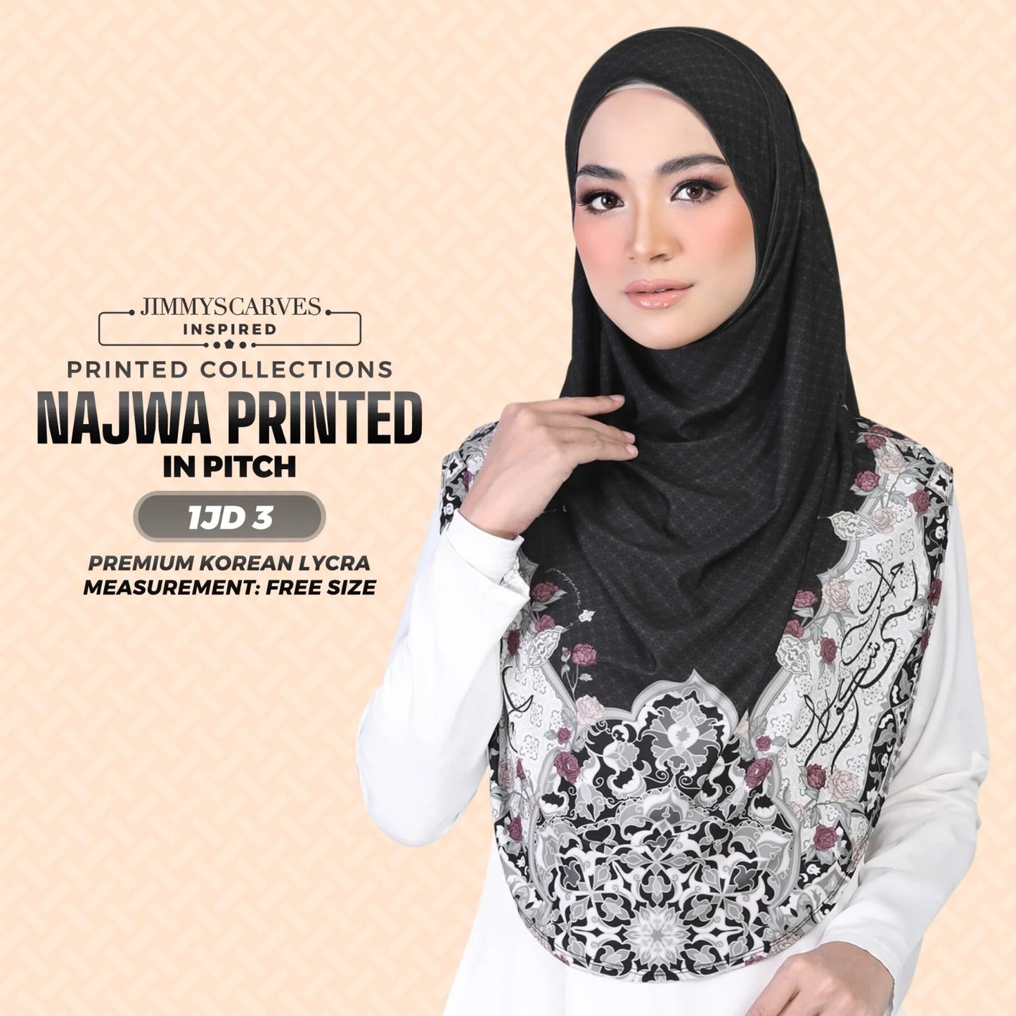 JIMMYSCARVES Najwa Sarung Printed Instant Hijab