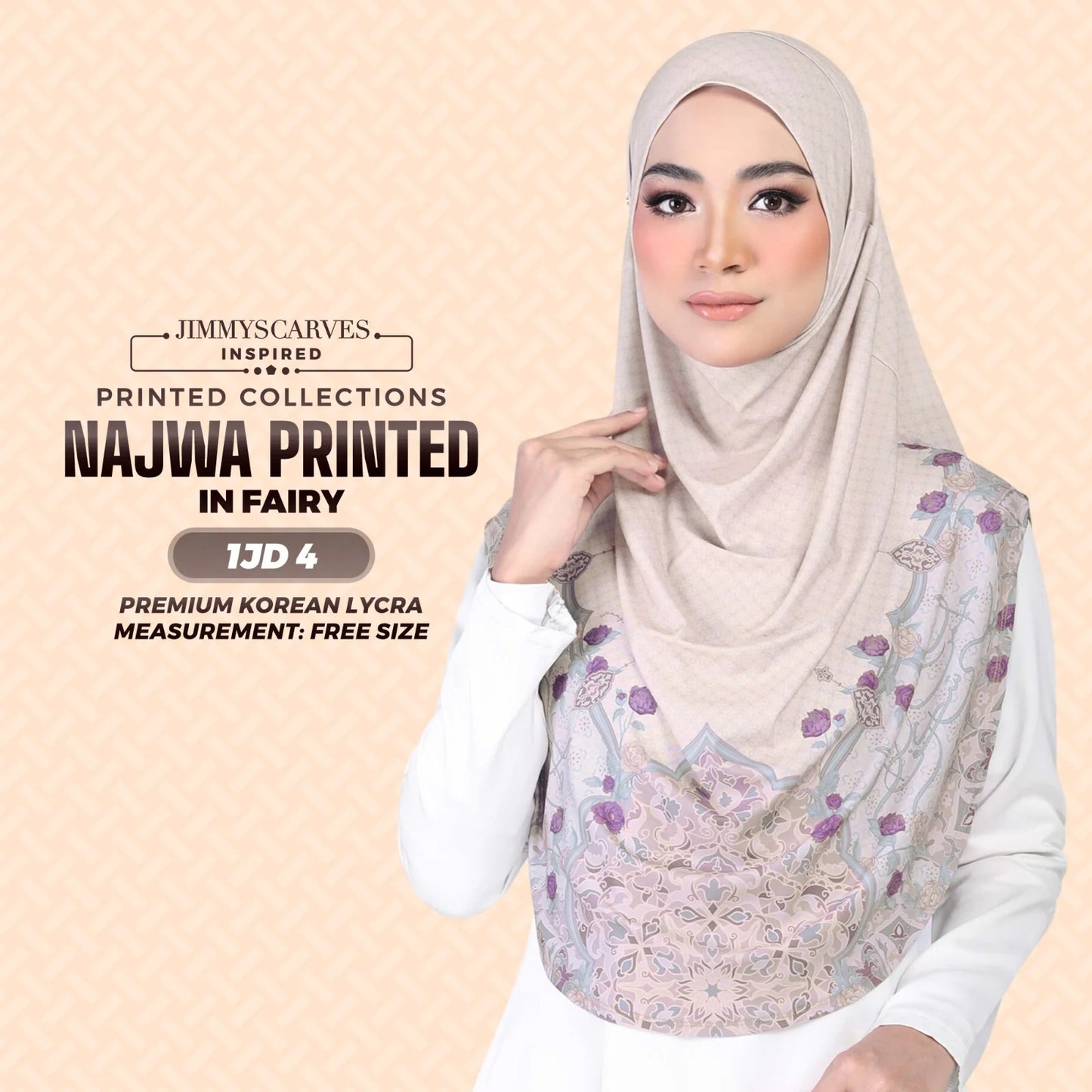 JIMMYSCARVES Najwa Sarung Printed Instant Hijab