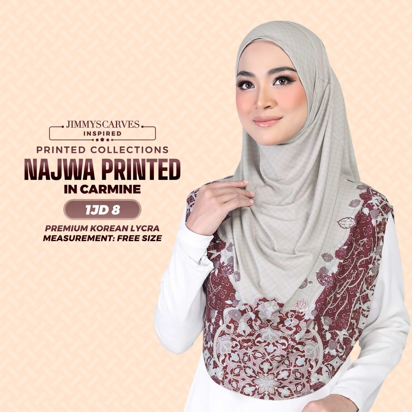 JIMMYSCARVES Najwa Sarung Printed Instant Hijab