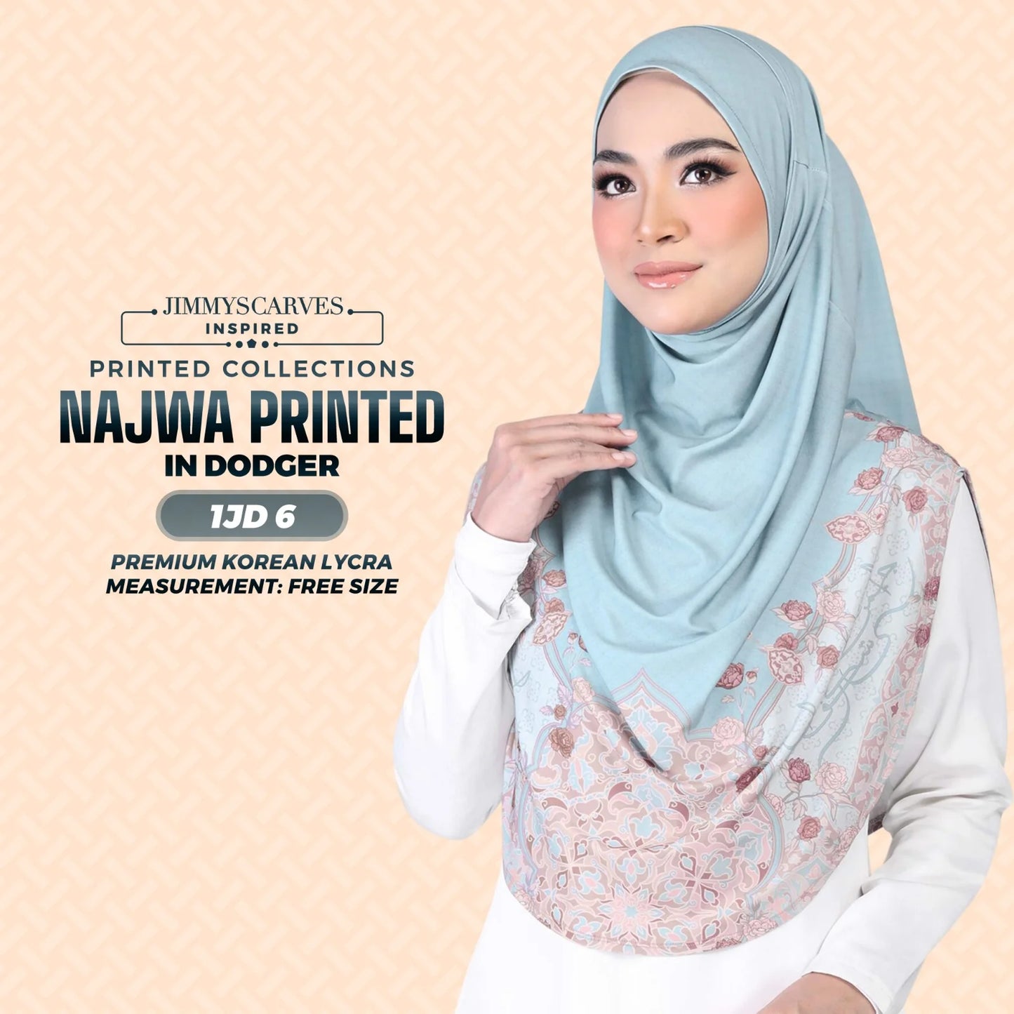 JIMMYSCARVES Najwa Sarung Printed Instant Hijab