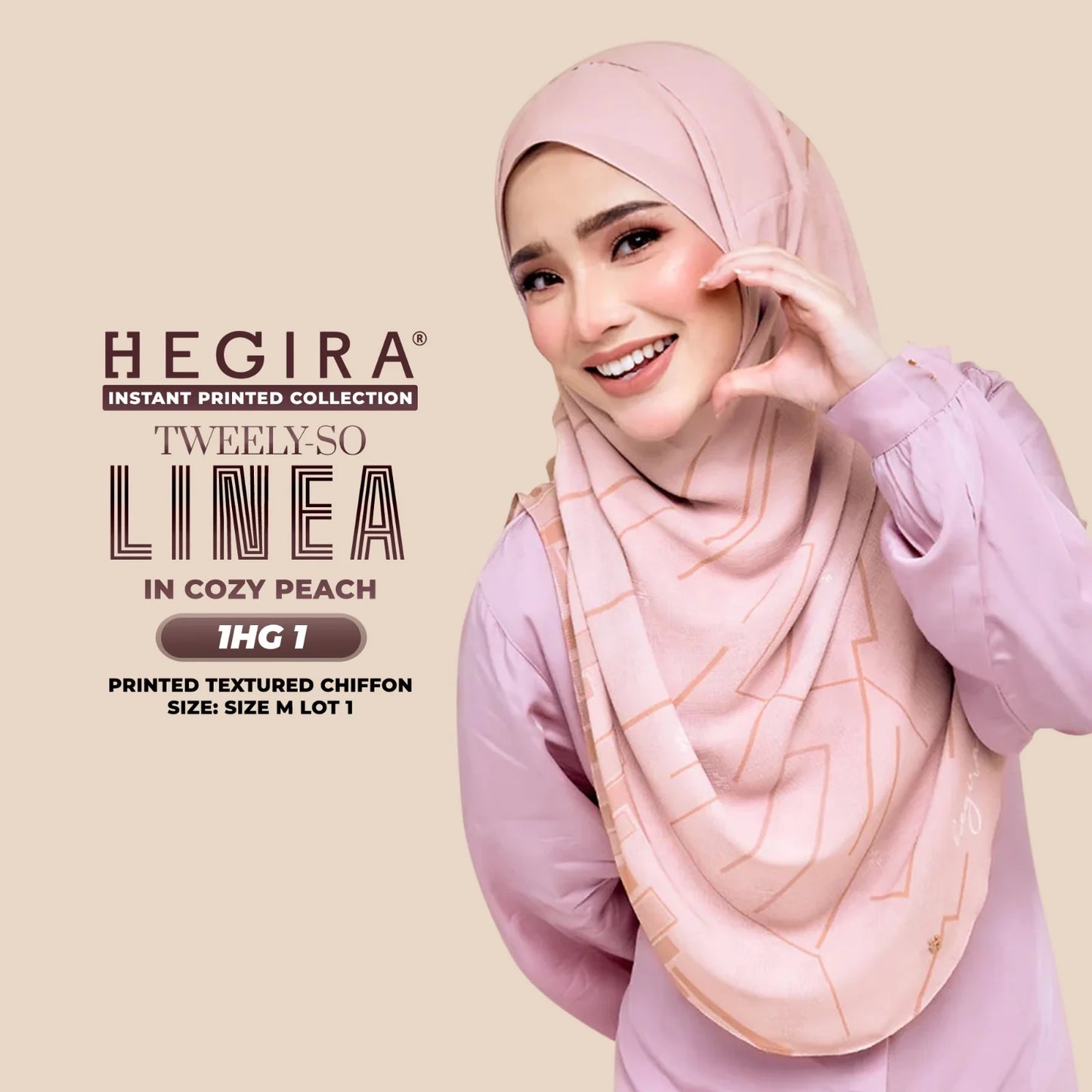 HEGIRA TWEELY-SO Linea Printed Textured Chiffon Collection (1HG)