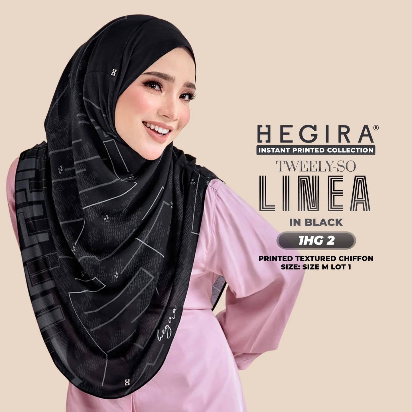 HEGIRA TWEELY-SO Linea Printed Textured Chiffon Collection (1HG)