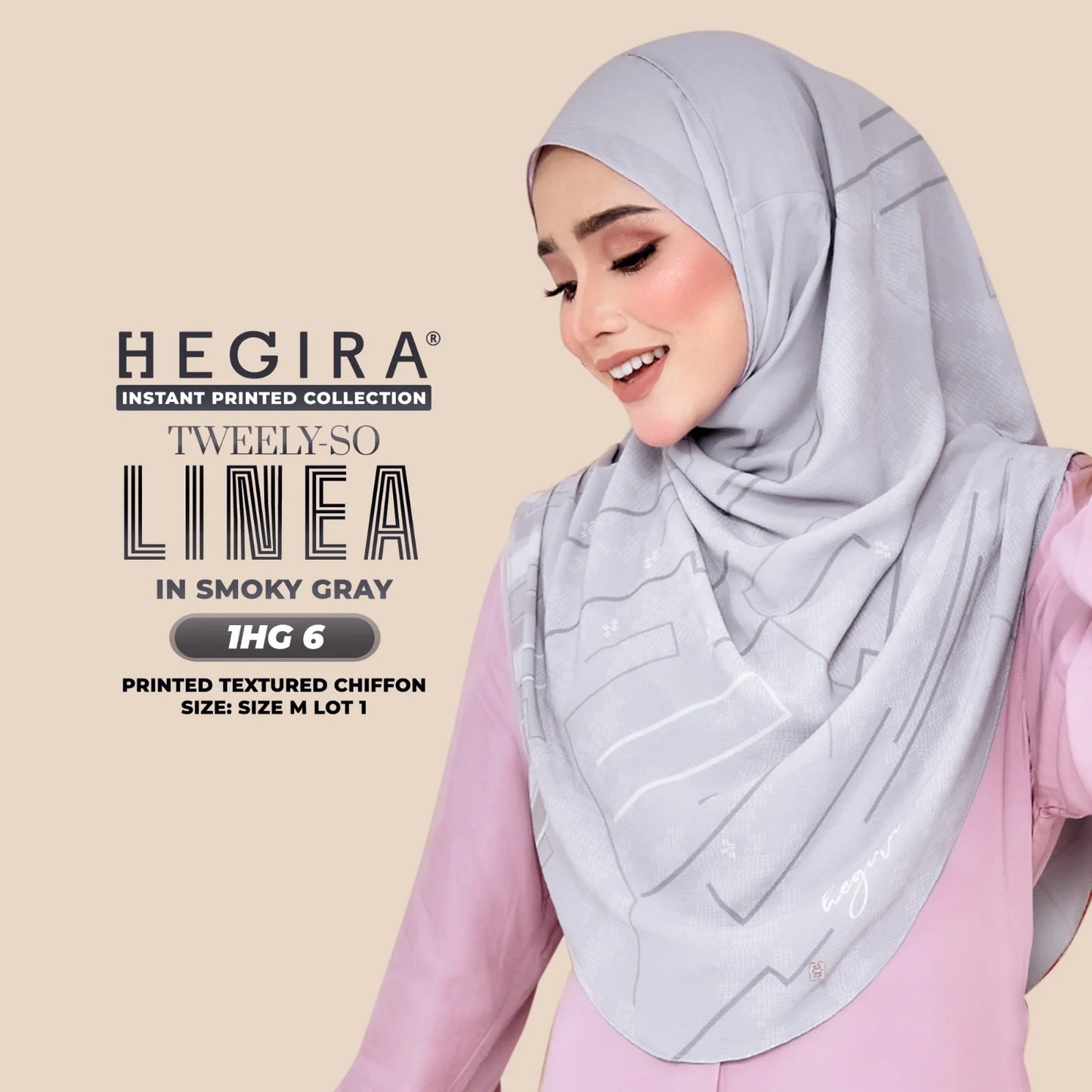 HEGIRA TWEELY-SO Linea Printed Textured Chiffon Collection (1HG)