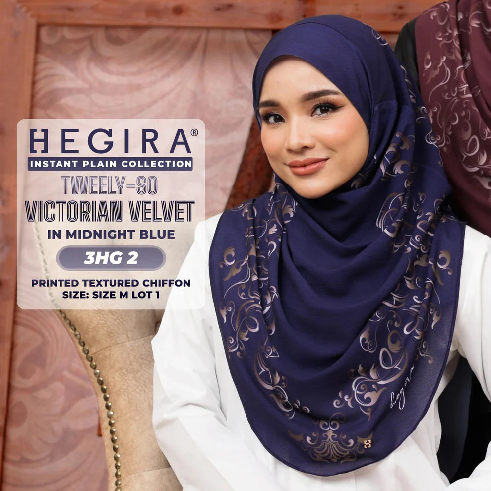 HEGIRA TWEELY-SO VICTORIAN VELVET Printed Textured Chiffon (3HG)