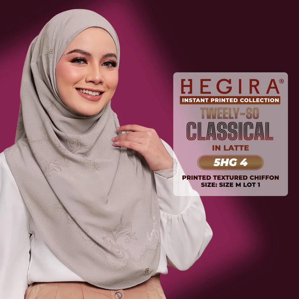 HEGIRA TWEELY-SO CLASSICAL Printed Textured Chiffon Collection (5HG)