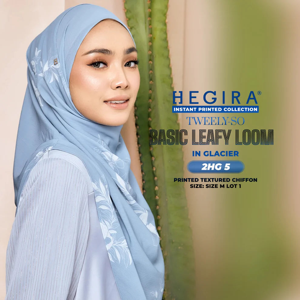 HEGIRA TWEELY-SO LEAFY LOOM Printed Textured Chiffon Instant Collection (2HG)