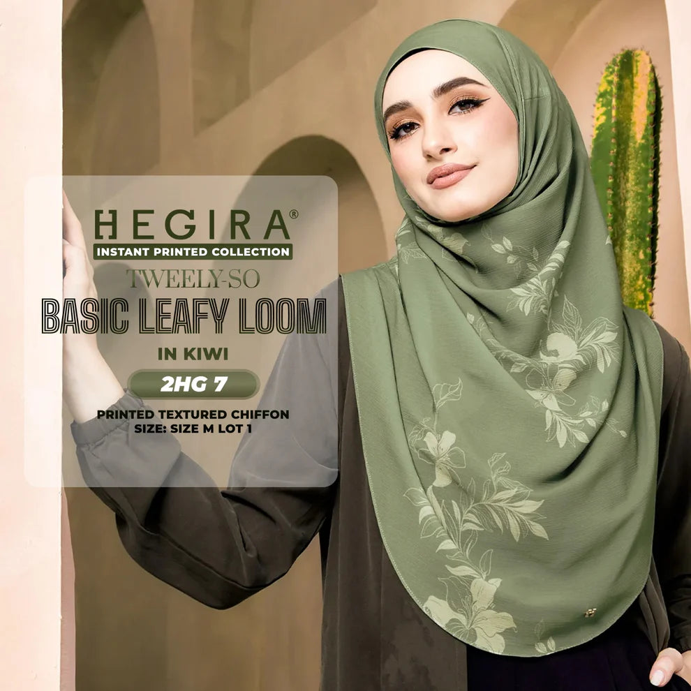 HEGIRA TWEELY-SO LEAFY LOOM Printed Textured Chiffon Instant Collection (2HG)