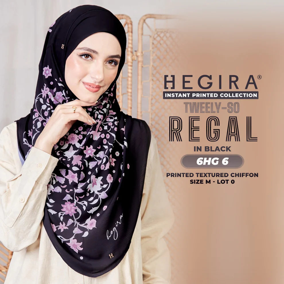 HEGIRA TWEELY-SO REGAL Printed Textured Chiffon Collection (6HG)