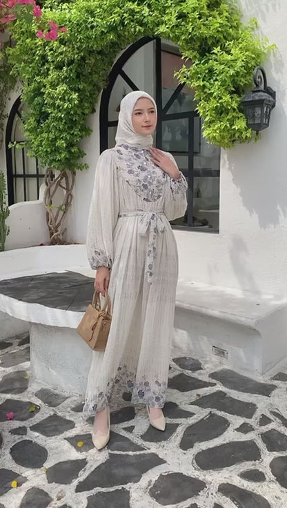 MIAMORE Floral Dress W/ Hijab HJ281