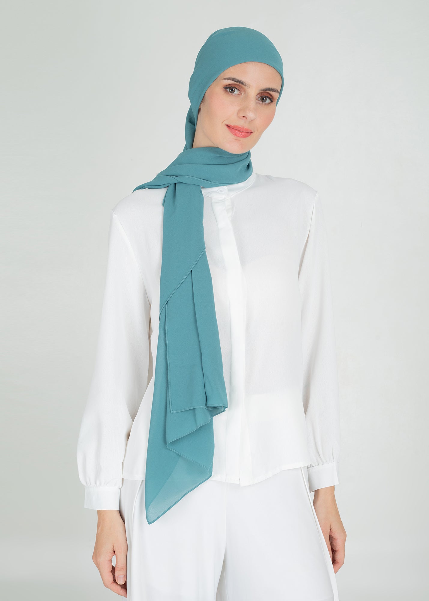 Premium Chiffon Aqua (20)