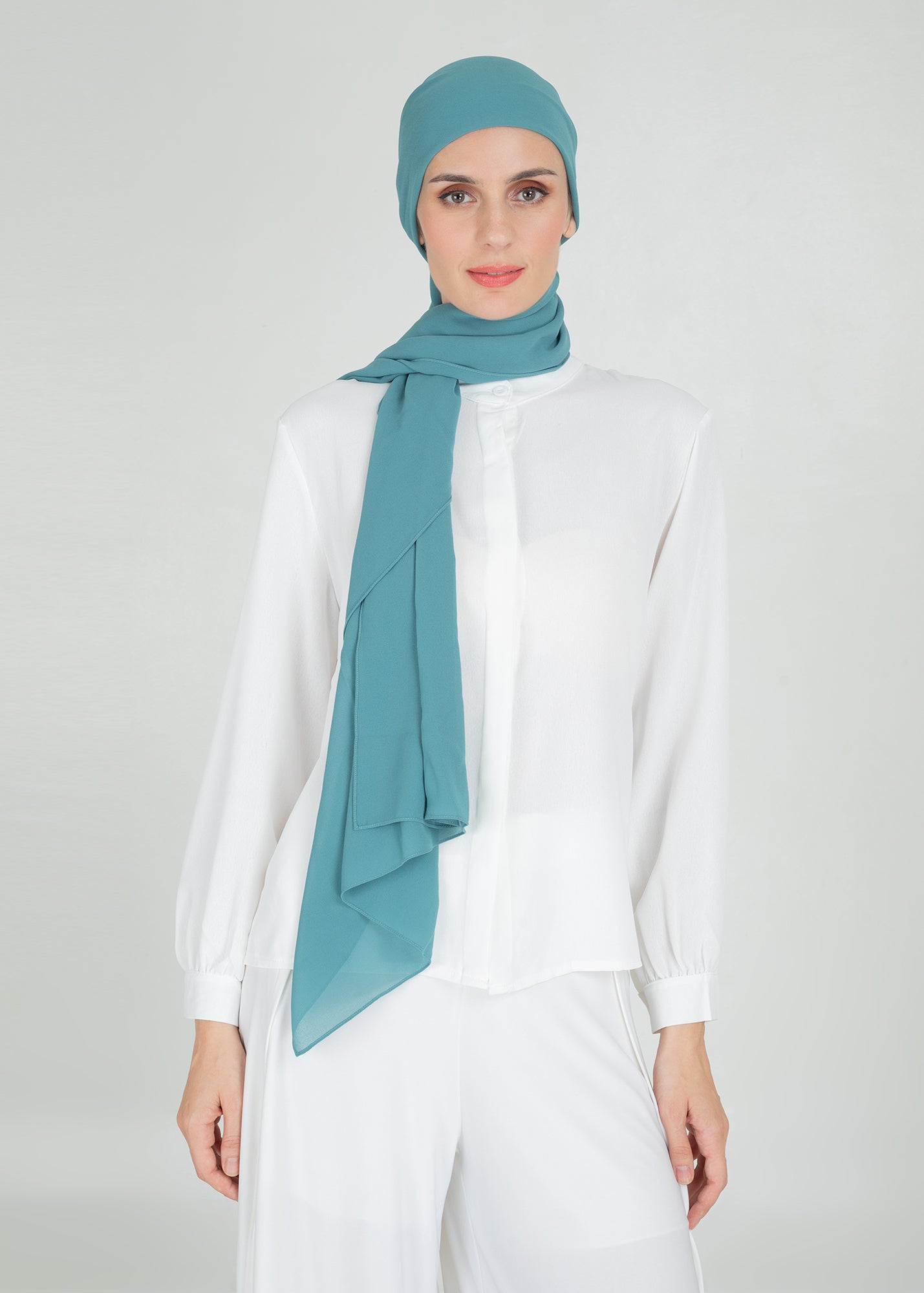 Premium Chiffon Aqua (20)